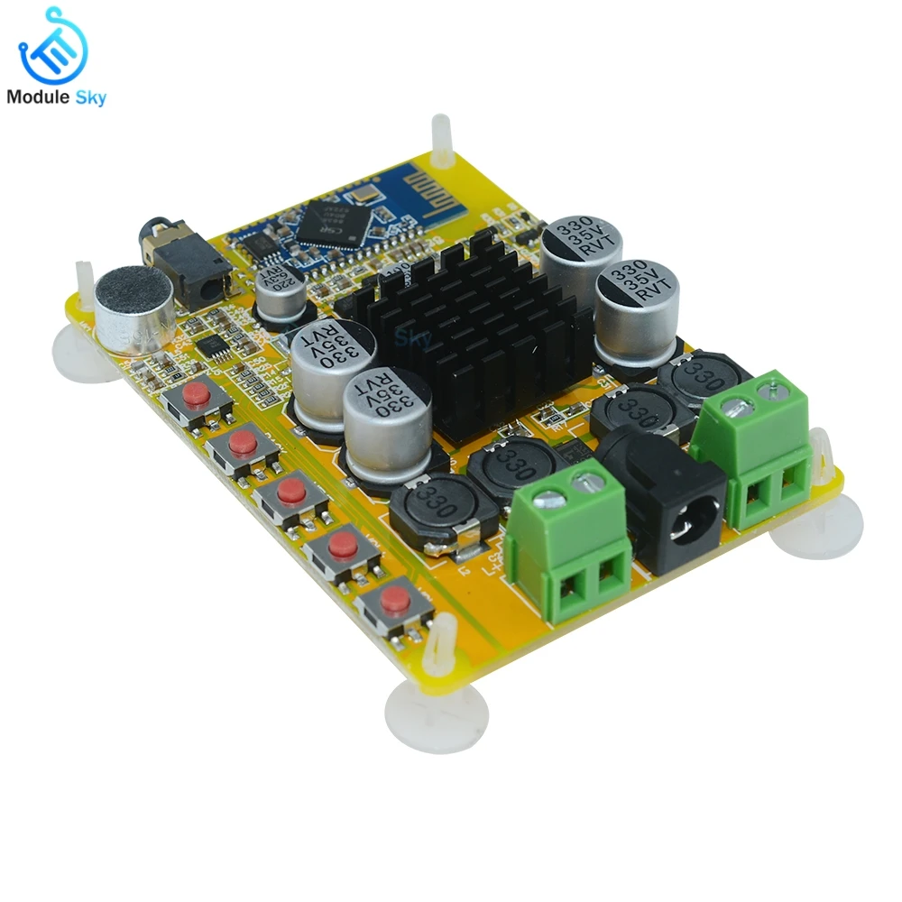 

TDA7492 Stereo Bluetooth 4.0 Amplifier Board DC 0-25V Dual-Channel 2x50W High Power Audio Player With Microphone AUX