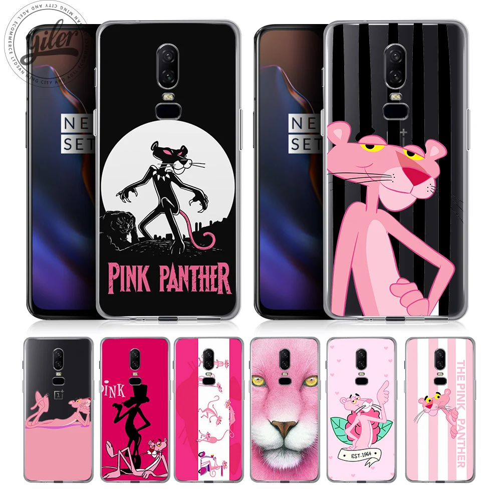 

Fashion Pink Panther For Case Oneplus 6 Cover Soft Silicone Cases for One plus 6 5 5T 1+6 Phone Cases for Oneplus 6 5 5T 6T Capa
