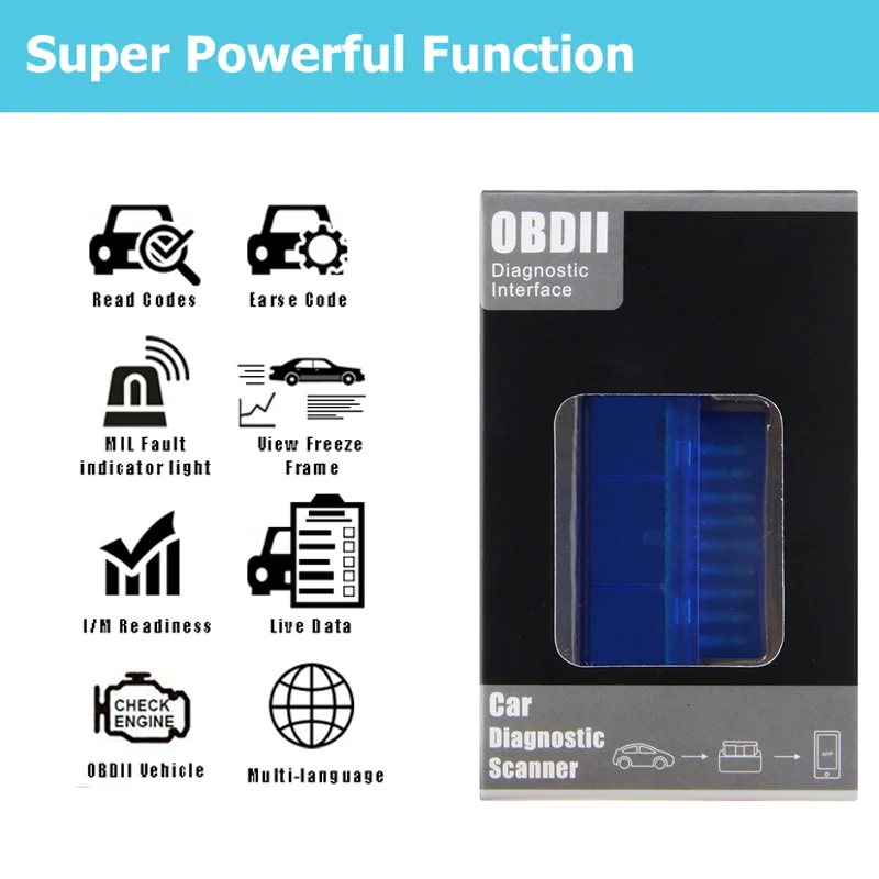 Elm327 Pic18f25k80 V1.5 OBD2 беспроводной автомобильный диагностический инструмент elm327 bluetooth V1.5 OBD2 сканер Elm 327 1,5 OBD 2 Wi-Fi ODB2