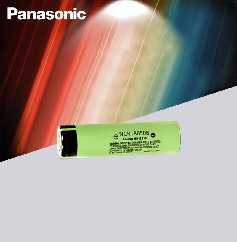 Panasonic, 3,7 v 18650 3400mah литиевая аккумуляторная батарея NCR18650B для фонариков, тормозов компьютеров