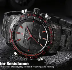 Мужские часы relogio masculino модные спортивные Элитный бренд для мужчин кварцевые цифровые аналоговые часы человек полный сталь