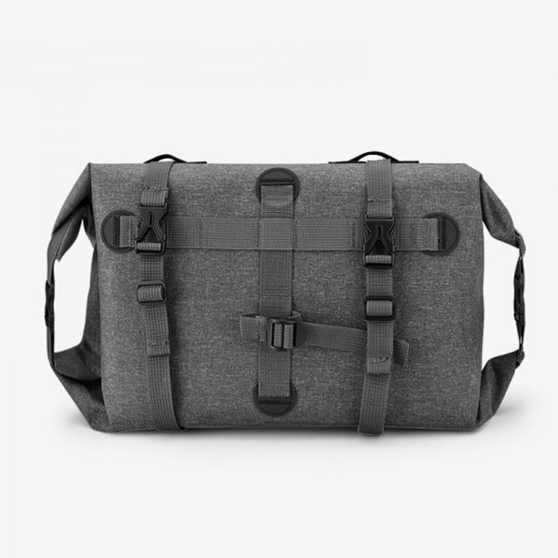 Flash Deal ROSWHEEL 112008 Reflective Cycling Mountain Road Bicycle 5L Bike Handlebar Bag Front Frame Top Tube Pannier Pouch Roll-up Design 4