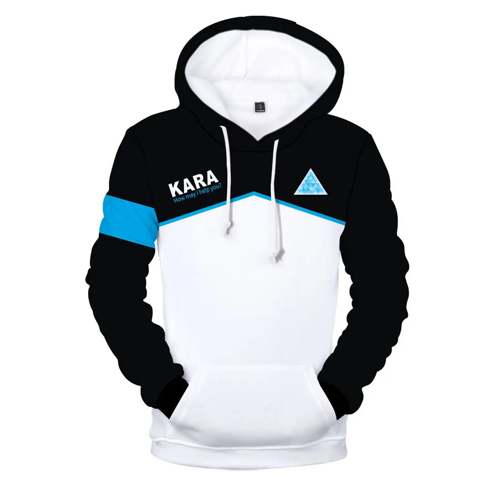 Become Human Hoodie Sweatshirt Connor RK800 Kara Baseball Coat Jacket Detroit