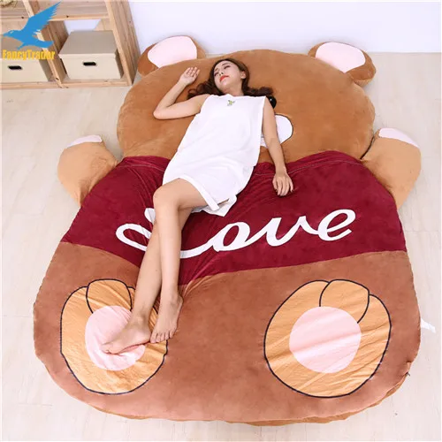 Fancytrader 2018 Giant Plush Stuffed Cartoon Love Bear Sofa Bed Sleeping Bed with Padding 2 Sizes (2)
