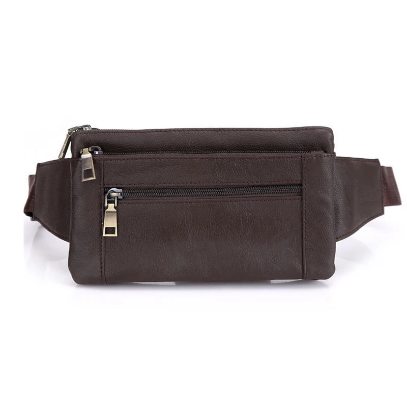 

Genuine Leather Fanny Pack Men Belt Bag Women Waist Bag Phone Pouch Bags Travel Waist Pack Fashion Cigarette Case Money Belt