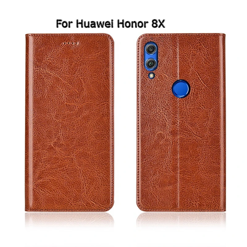 Чехол из натуральной коровьей кожи для huawei Honor 9X Pro 6X 7X 8X Max, Магнитный чехол с подставкой и откидной крышкой для телефона