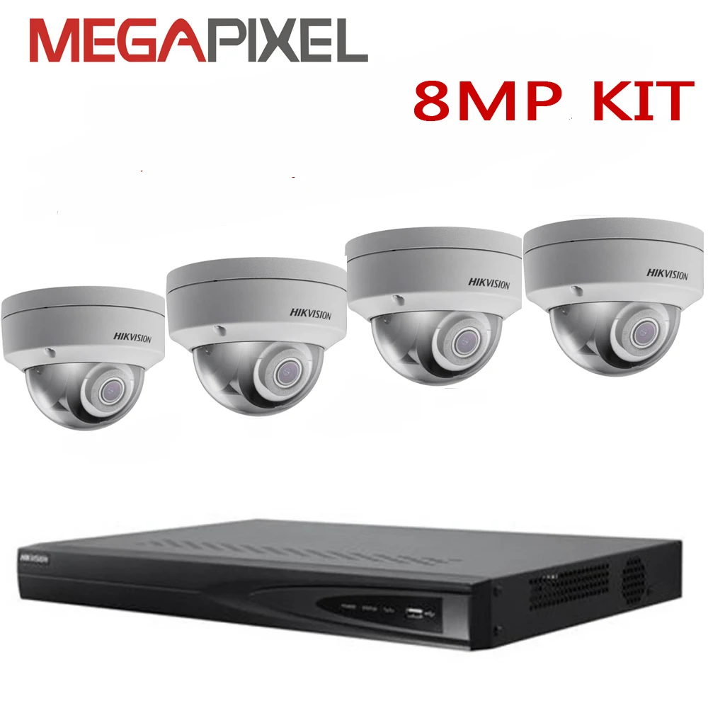 Комплект для камеры hikvision 8mp 4k сетевая система видеонаблюдения DVR NVR ip камера cctv