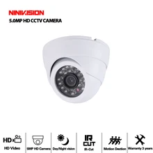 NININVISION AHD Dome Camera 3.6mm Wide Angle White CCTV Security AHD-5mp Camera HD 5MP Night Vision Indoor Camera IR Cut Filter 960p ahd dome cctv camera 3 6mm 1 3 cmos 1 3mp 12 ir lamps night vision ir cut indoor home security