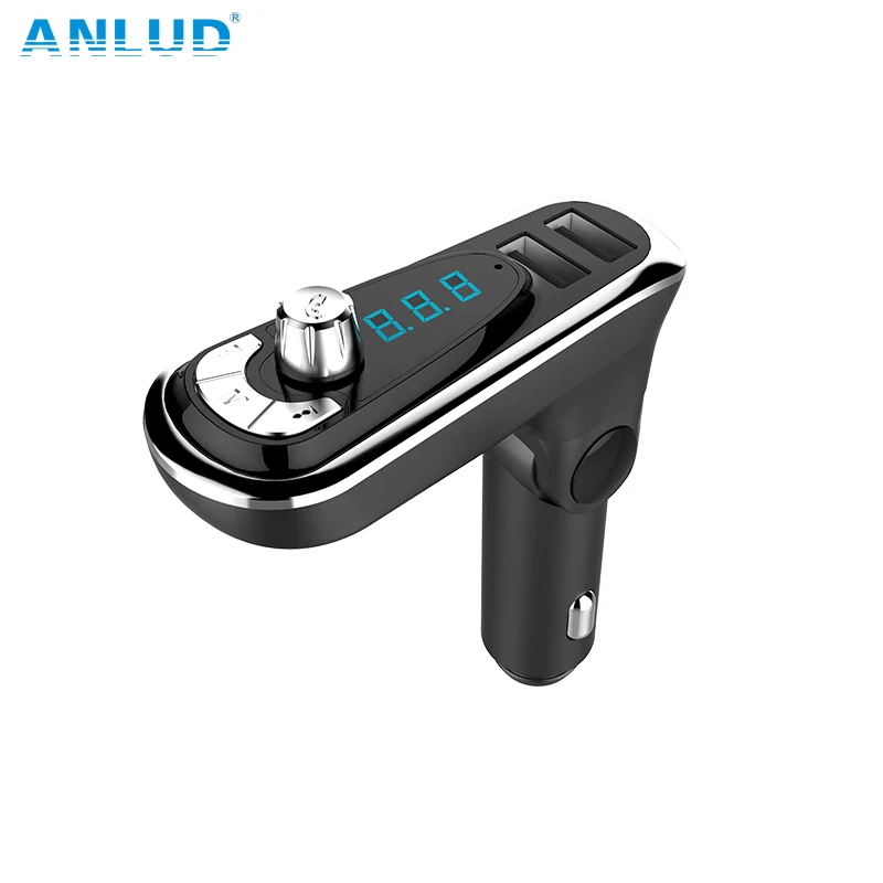 Anlud Марка fm Трансмиттер Для Автомобиля 4 в 1 передатчик Двойный USB Порты и Разъёмы