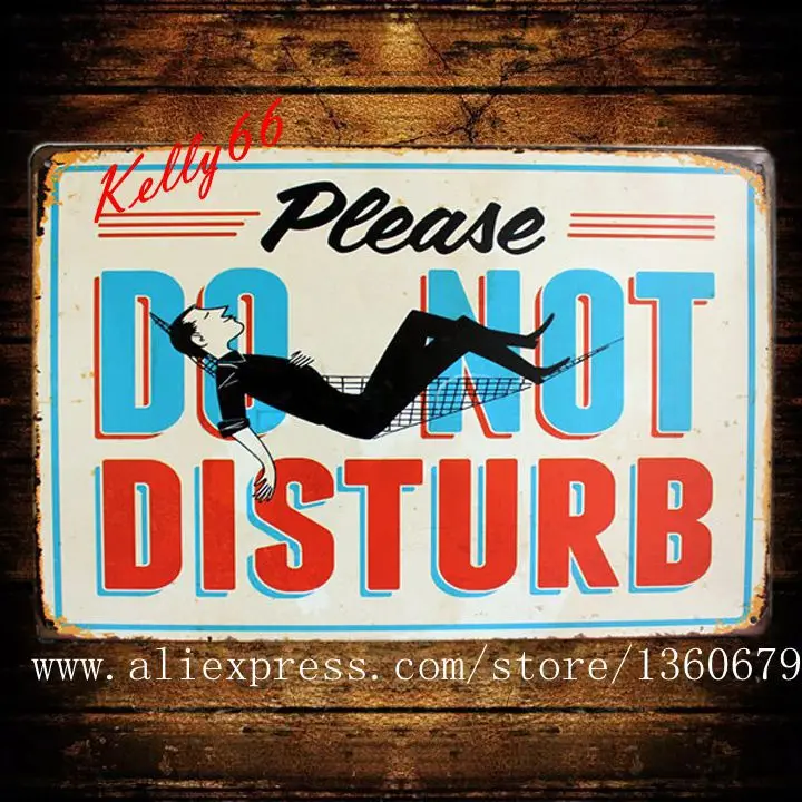 

[ Kelly66 ] Peace DO NOT DISTURB Metal Plaque Wall Bar Poster Craft 20*30 CM Size AA-123
