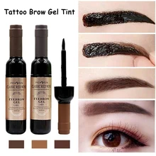 Гель для вина в форме бровей, черный, кофейный, серый, отшелушивается от бровей, тату, тени, тени для бровей, гель-краска для макияжа глаз, косметика