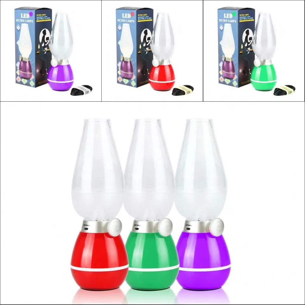 

AIMIHUO USB Rechargeable Dimmable Night Light LED Blow Control Retro Kerosene Lamp
