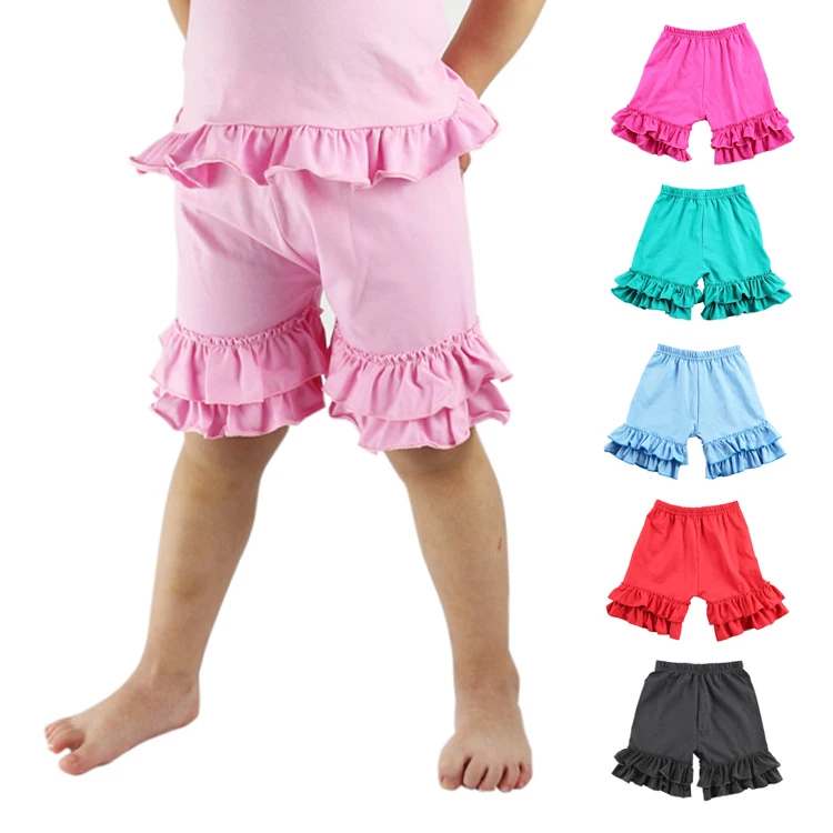 Baby Girls Shorts Ruffled Cotton Short For Summer Children Loose Colorful Beach Shorts Kids Pants 1-8 years шорты