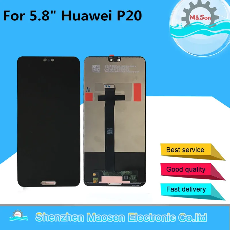 5 8 &quotОригинальный ЖК экран M &amp Sen для Huawei P20 с сенсорной панелью дигитайзер экрана