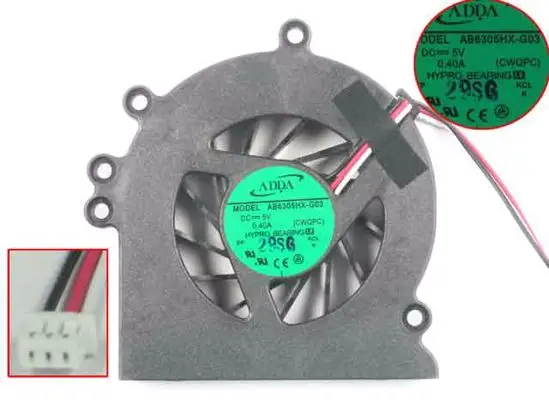 ADDA AB6305HX-G03 DC 5V 0.40A 3 провода Сервер вентилятор охлаждения