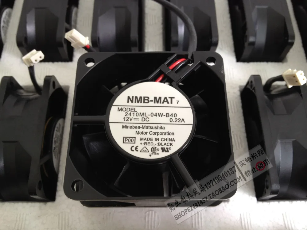 Новый NMB 6025 6 см 12 В 0 22a 2410ML-04W-B40 60*60*25 мм 2-контактный двойной шариковый подшипник