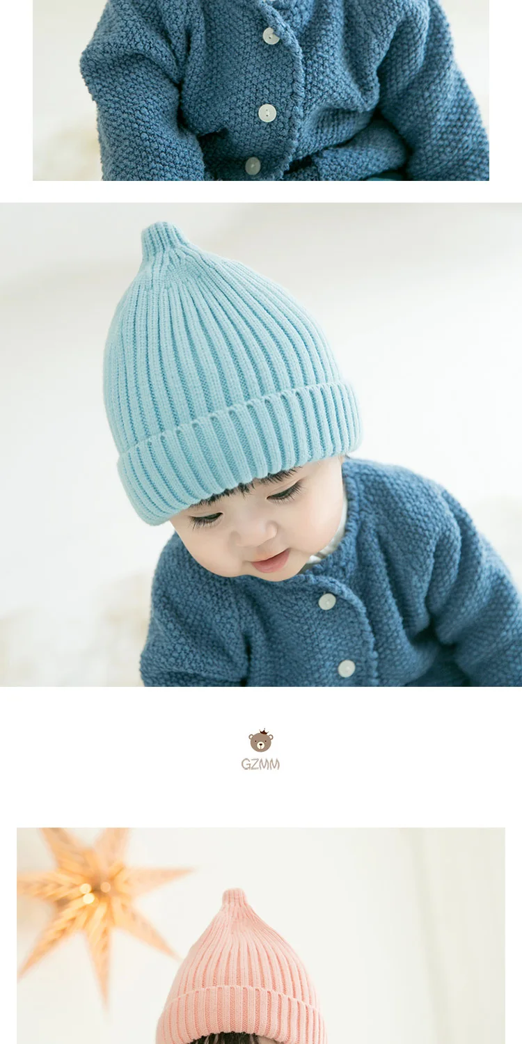 Newborn Baby Knitted Hat Baby Girl Boy Cute Winter Hats For Girls Warm Thick Caps Child Beanies Kids Hat For 3-12 Month GH661