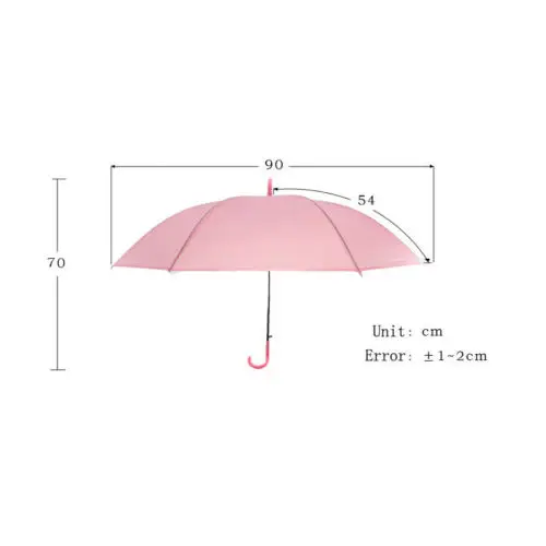 Цветной прозрачный автоматический зонт от дождя, водонепроницаемый купол для свадебной вечеринки - Цвет: Розовый