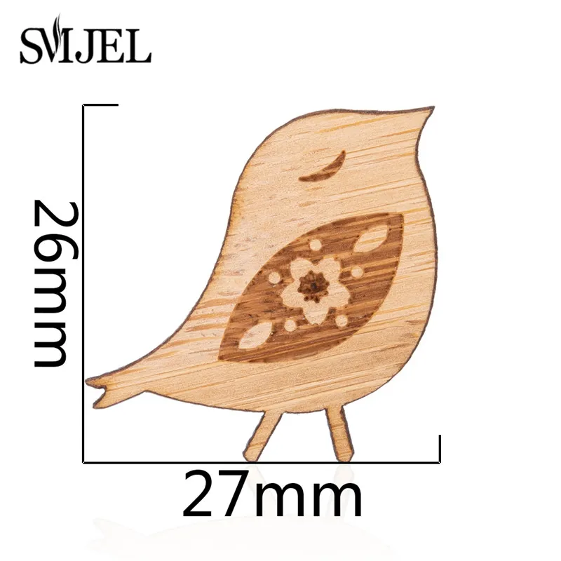 SMJEL, ювелирное изделие в виде животного, брошь в виде таксы, зимняя булавка, собачий шарф, ювелирное изделие для чулок, деревянные броши для женщин и девушек - Окраска металла: bird MTXZ022