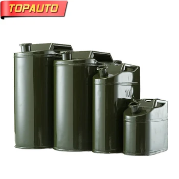 

TopAuto 5L 10L Gasoline Diesel Fuel Tank Can Metal Iron Alloy Oil Drum Portable Petrol Barrel Car SUV Motorcycle Tricycle