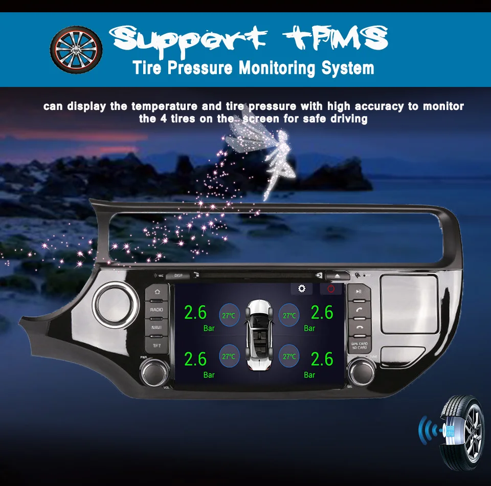 Best Android 9.0 RAM 4GB 2 DIN 1024*600 For KIA Rio K3 2015 2016 2017 2018 Car DVD Player Navigation GPS 3/4G Radio Tape Recorder 16