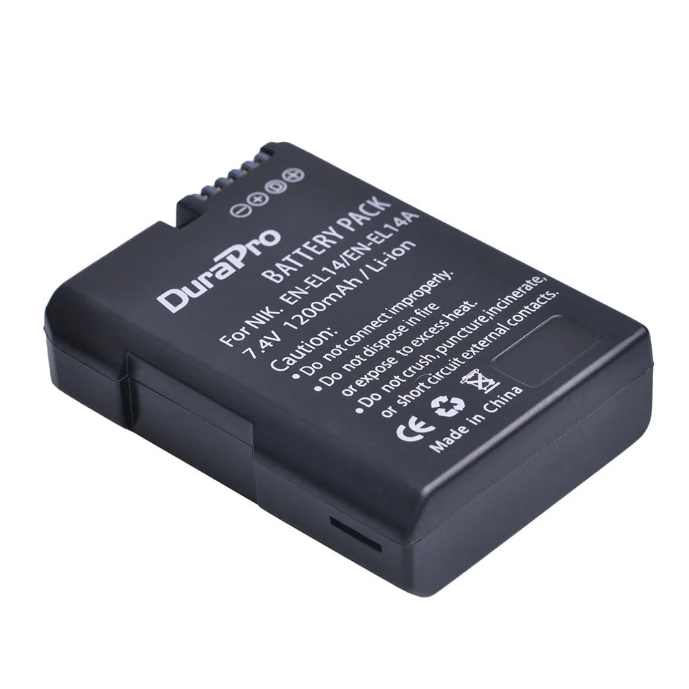 4 x DuraPro EN EL14a EL14 батарея + LCD USB двойное зарядное устройство для Nikon Df D5500 D5300 D3300 D5100 D5200