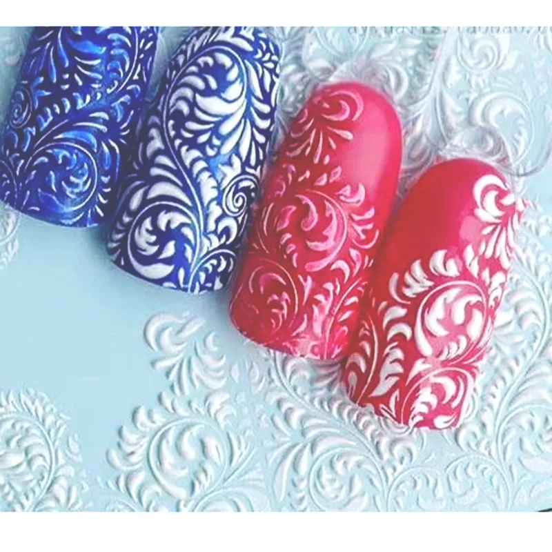 Nail Stickers Decals 3D Acrylic Engraved Natural bee Nail Water Decals Fashion Empaistic Water Slide Decalsi Z094 1pc