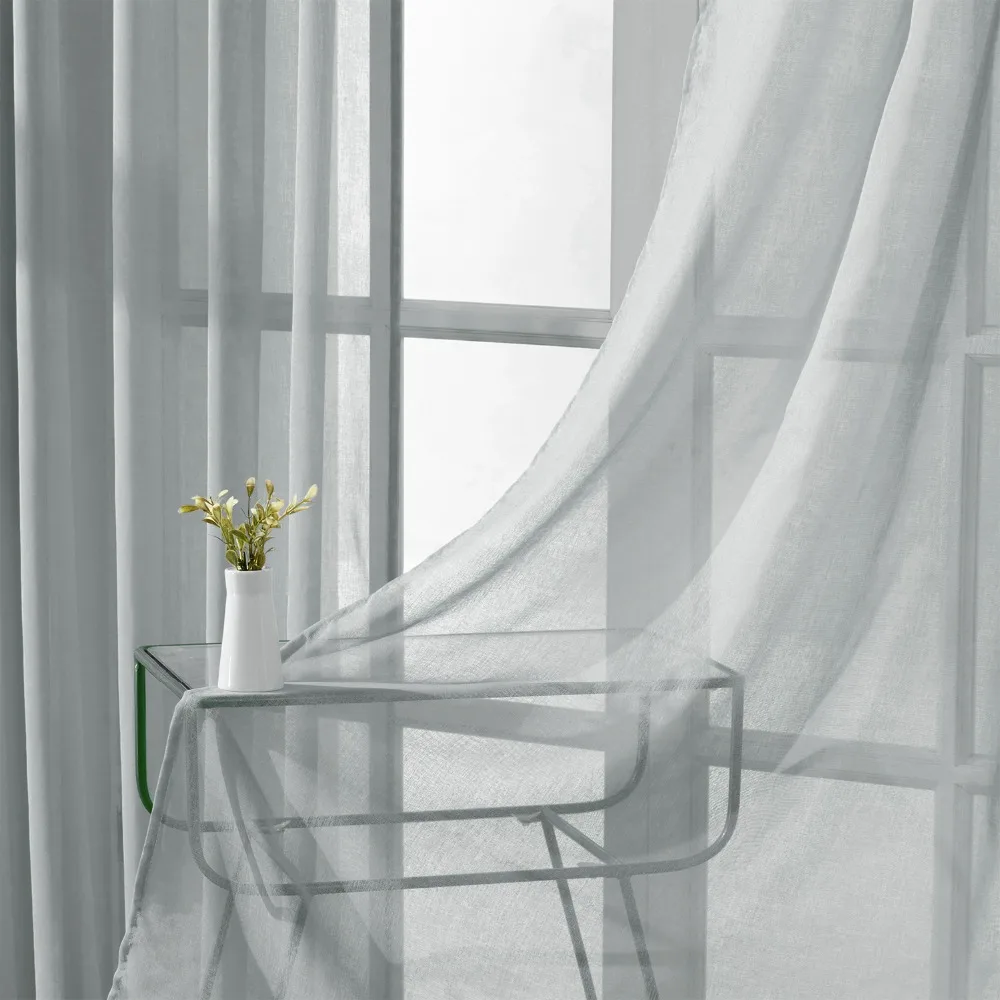 Современные Простые Белые отвесные занавески для гостиной, спальни, вуаль, тюль, занавески на окна для кухни, втулка, карандаш, плиссированные крючки