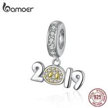 BAMOER Подвески дизайн 925 пробы Серебряный Зодиак животное Шарм для серебра браслет BSC082