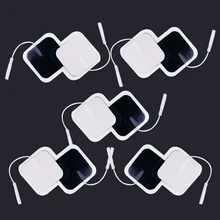 10 шт./лот 5X5 см TENS машина Замена электрода колодки с 2 мм разъем для похудения Цифровая терапия машина Массажер