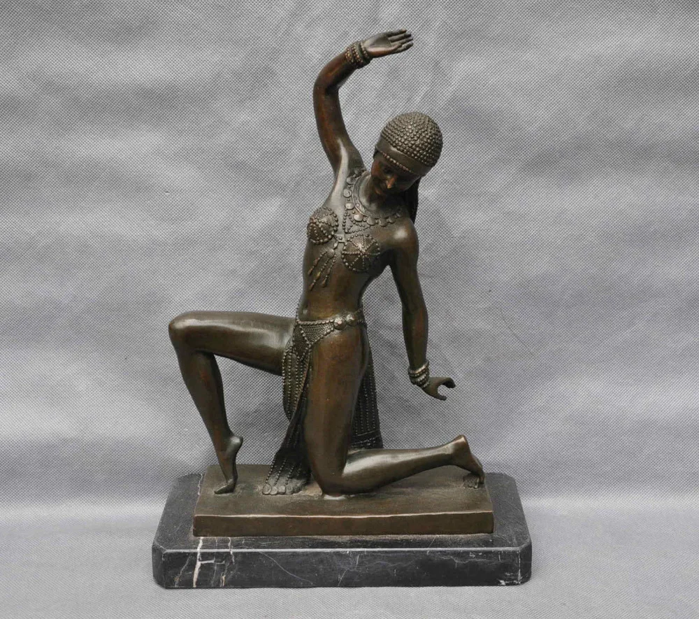 

004115 14 Bronze Copper Women Sexy Persian Beauty Dance Art Sculpture Statue