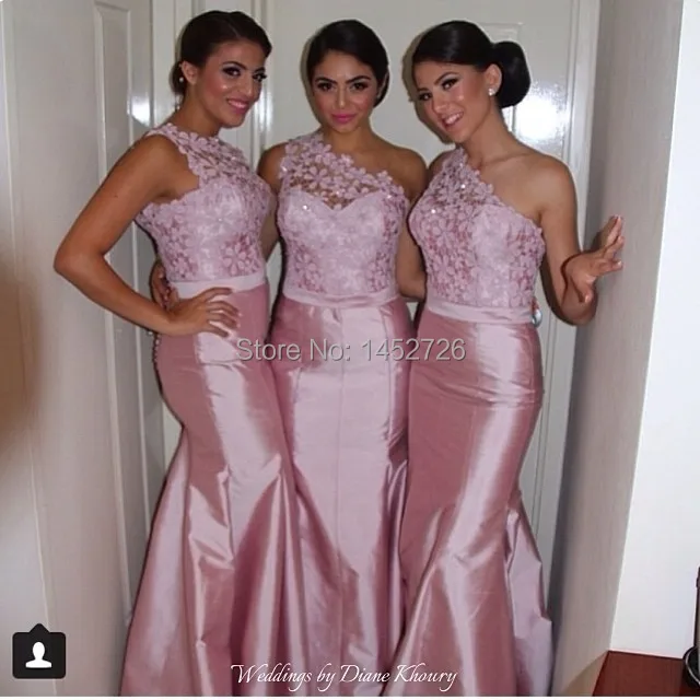 pink fishtail bridesmaid dresses