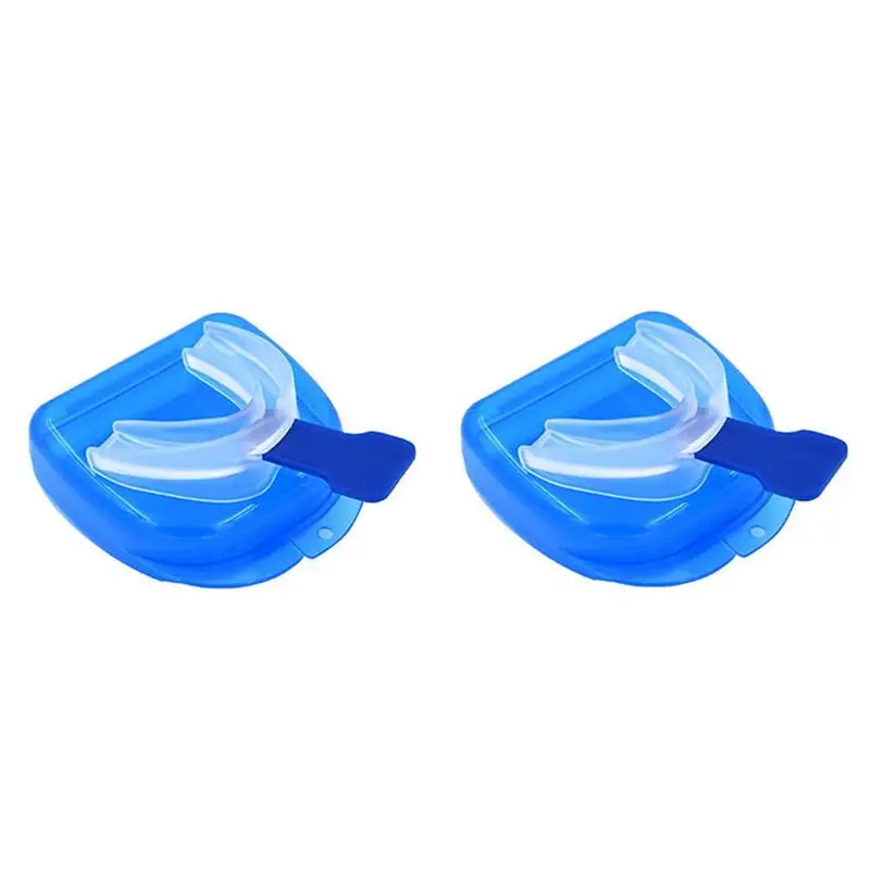 

2pcs Stop Snoring Anti Snore Mouthpiece Apnea Guard Bruxism Tray Sleeping Aid Mouthguard