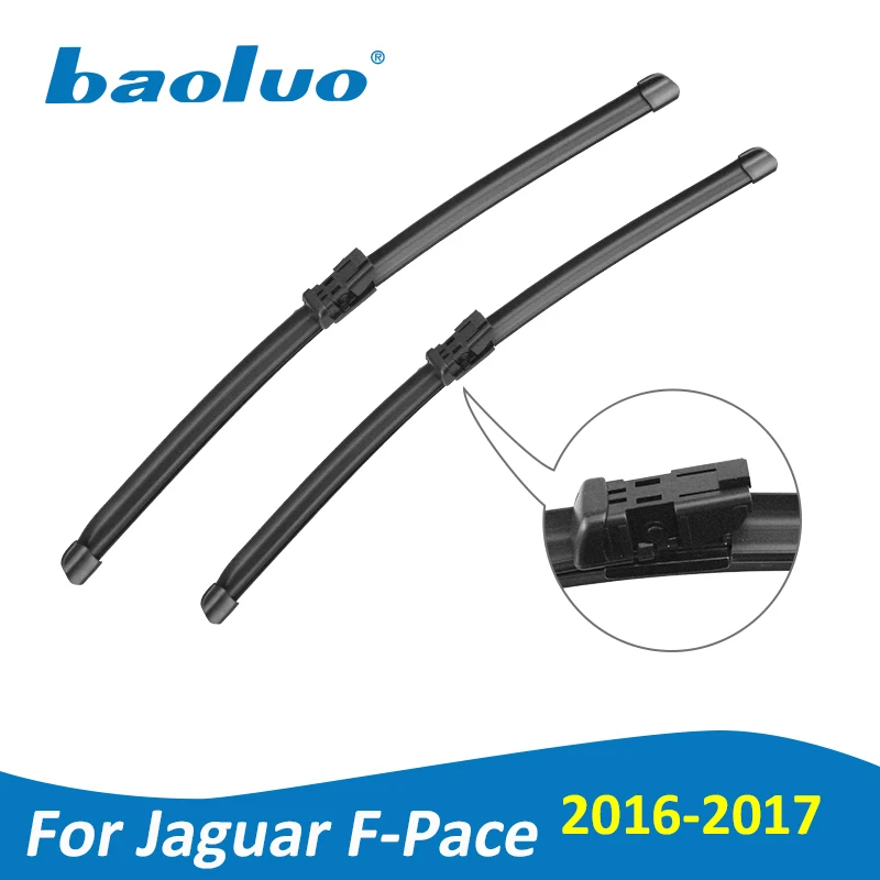 BAOLUO Wiper Blades For Jaguar F Pace 26''+19'' 2016 2017 Natural