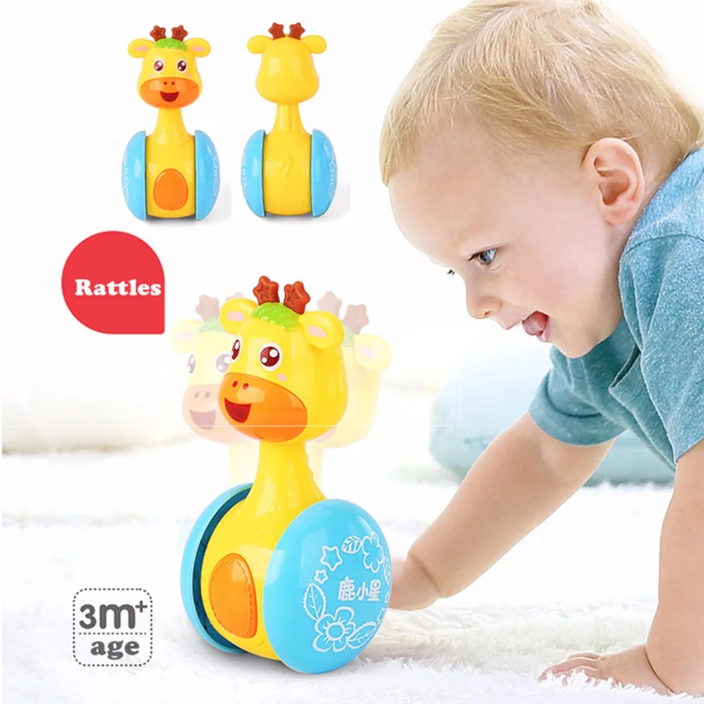 

Baby Giraffe Rattles Tumbler Doll Baby Toys Sweet Bell Music Roly-poly Learning Education Toys Gifts Baby Bell Baby Toys