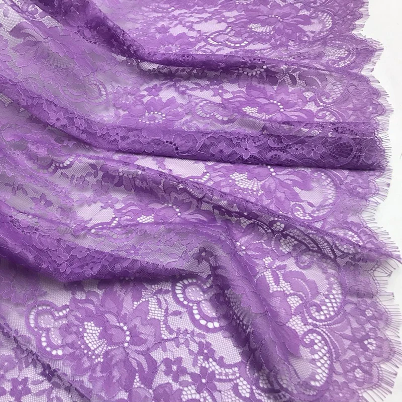 

LASUI 1.5m*1.5m C0239 NEW 9 colors positioning flower For Decoration Crafts Sewing hollow French lace eyelash lace fabric