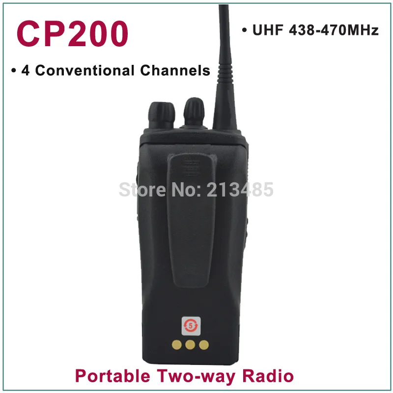 Новый CP200 UHF 438-470 MHz 4 обычных каналов Портативное двухстороннее радио