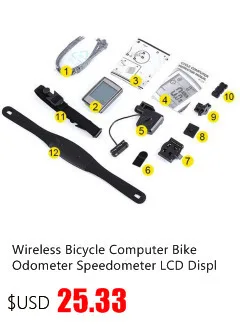 Sunding SD-536 водонепроницаемый цифровой ЖК велосипедный компьютер велосипедный Спидометр Одометр 14 функций LR44 Кнопка включает батарею