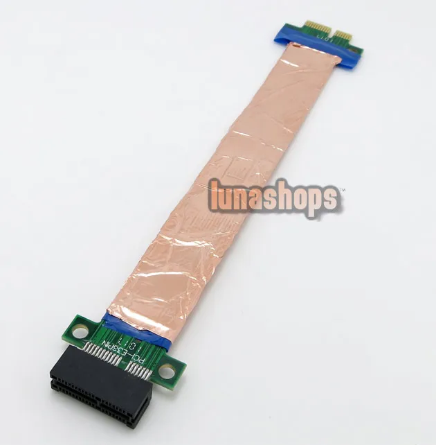 Shield Flex Ribbon Express PCI E 1x Male to Female Riser card 1U 2U Extender font