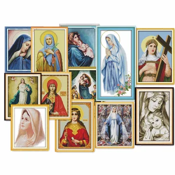 

Everlasting Love All Kinds Of Virgin Mary Ecological Cotton Cross Stitch Kits 14CT Clear Printed DIY Wedding Decoration For Home