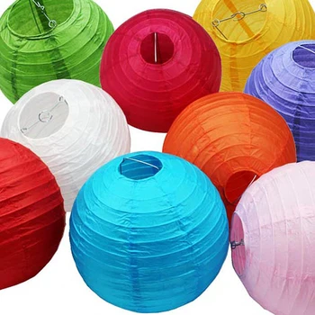 

6 '' (15cm) 10Pc/L Chinese Paper Lantern,Round Lamp,Wedding Decor Glim, Festival Birthday Halloween Party Decoration Lampion