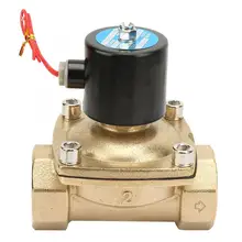 G2'' однонаправленный латунный Соленоидный клапан прямого типа клапан AC220V Электрический Соленоидный клапан
