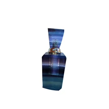 

Crystal carving Natural Fluorite Crystal Vial Pendant Essential Oil Perfume Bottle Pendant Women Fragrance Screw Cap