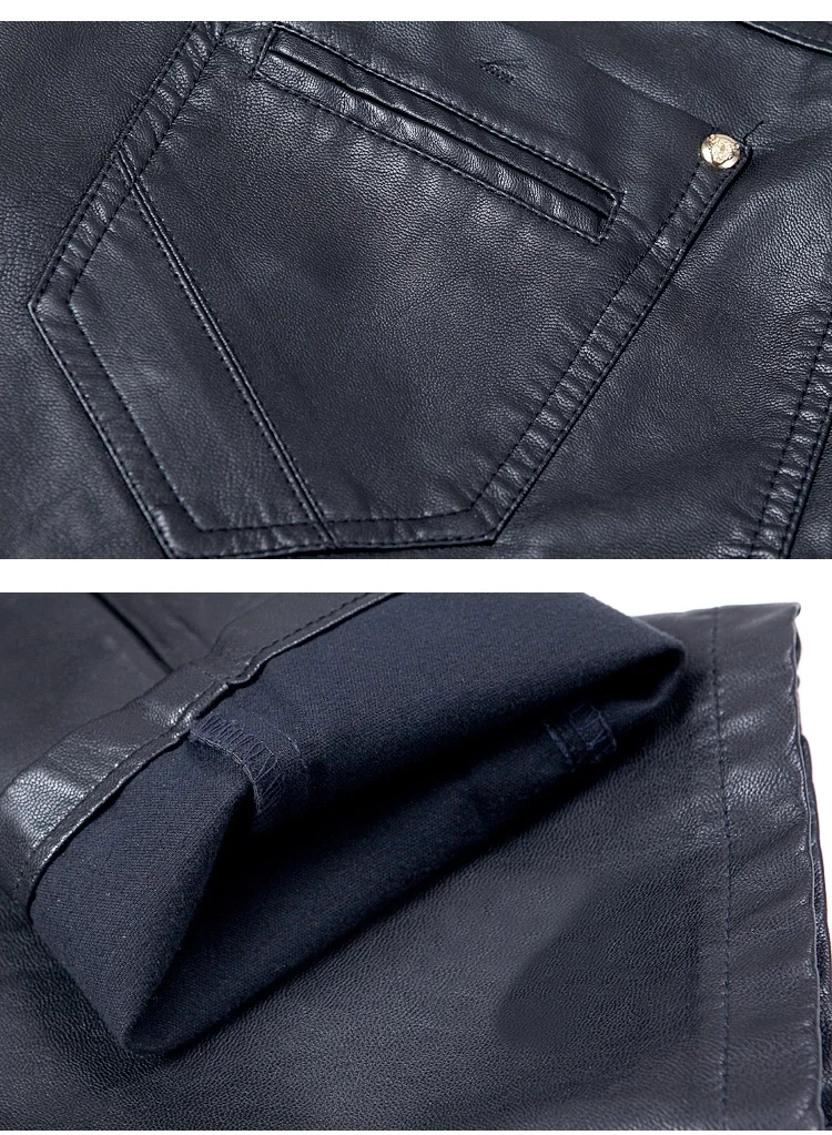 Новое поступление 2018 г. панк стиль Мода Полный искусственная кожа лоскутное обтягивающие Мужские джинсы slim fit праздничная одежда черный