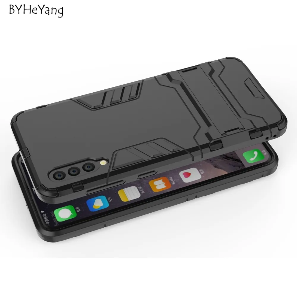 For Samsung A50 Case Slim Robot Armor Kickstand Shockproof Rubber Case for Samsung Galaxy A50 GalaxyA50 A 50 SM-A505F A505 Cover