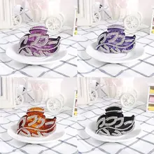 Простая шпилька для волос с горным хрусталем аксессуары для волос головной убор листья коготь цепь горный хрусталь заколки для волос шпилька Весна для женщин и девочек