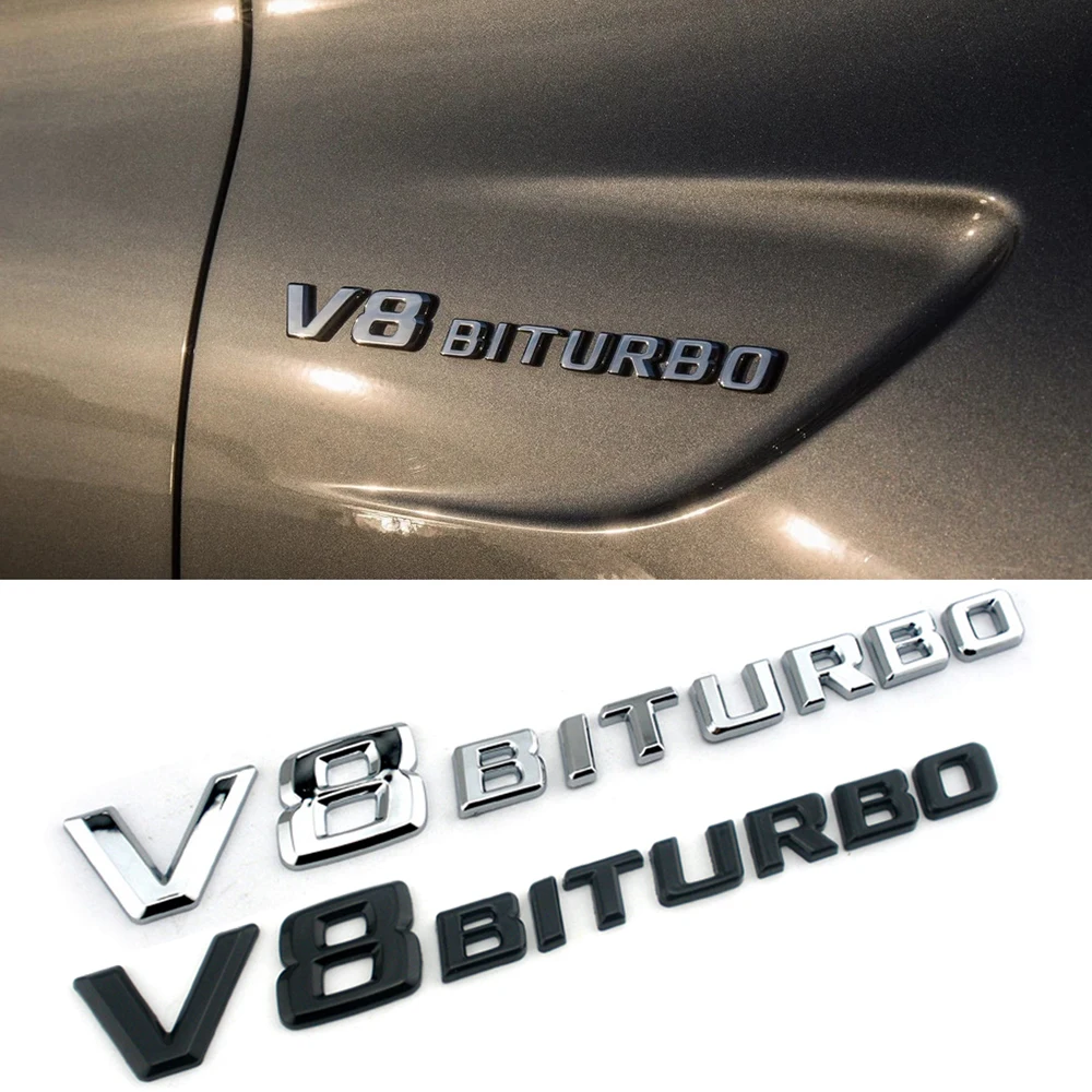 1-10 шт. V8 BITURBO Универсальная автомобильная боковая наклейка с логотипом для Mercedes