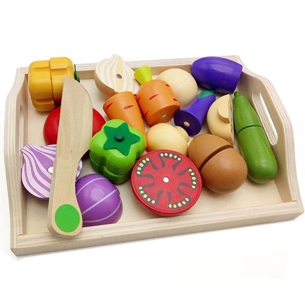 Детские кухонные игрушки, ролевые игры, деревянные игрушки для резки фруктов и овощей, Классические обучающие игрушки для мамы, сада, подарки