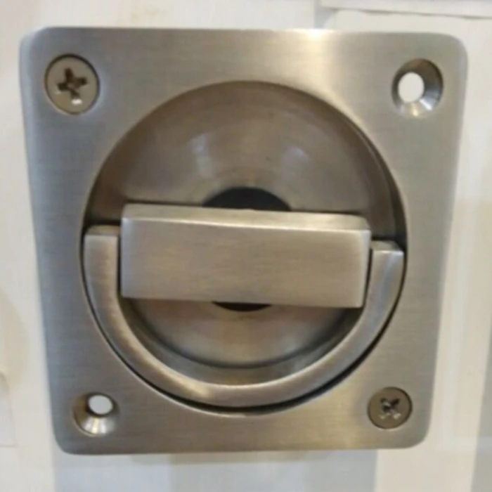 

Ke resistant stainless steel casting imported square invisible door TV background door lock handle dark solid ring ring