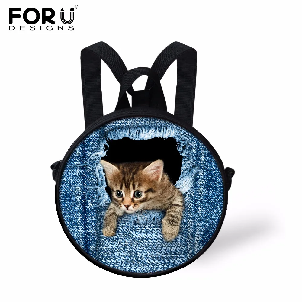 FORUDESIGNS Lucu Ransel Hewan 3D Untuk Tk Kecil Bayi Perempuan Denim